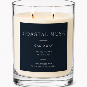 Castaway fragrance collection from Coastal Muse fragrances for the home body and soul