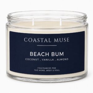 Coastal Muse 50cl Double wick candle in Beach Bum fragrance
