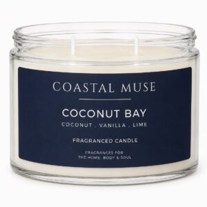 Coastal Muse 50cl Double wick candle in Coconut Bay scent