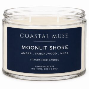 Coastal Muse 50cl Double wick candle in Moonlit Shore fragrance
