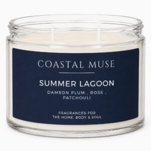Coastal Muse 50cl Double Wick candle in Summer Lagoon fragrance