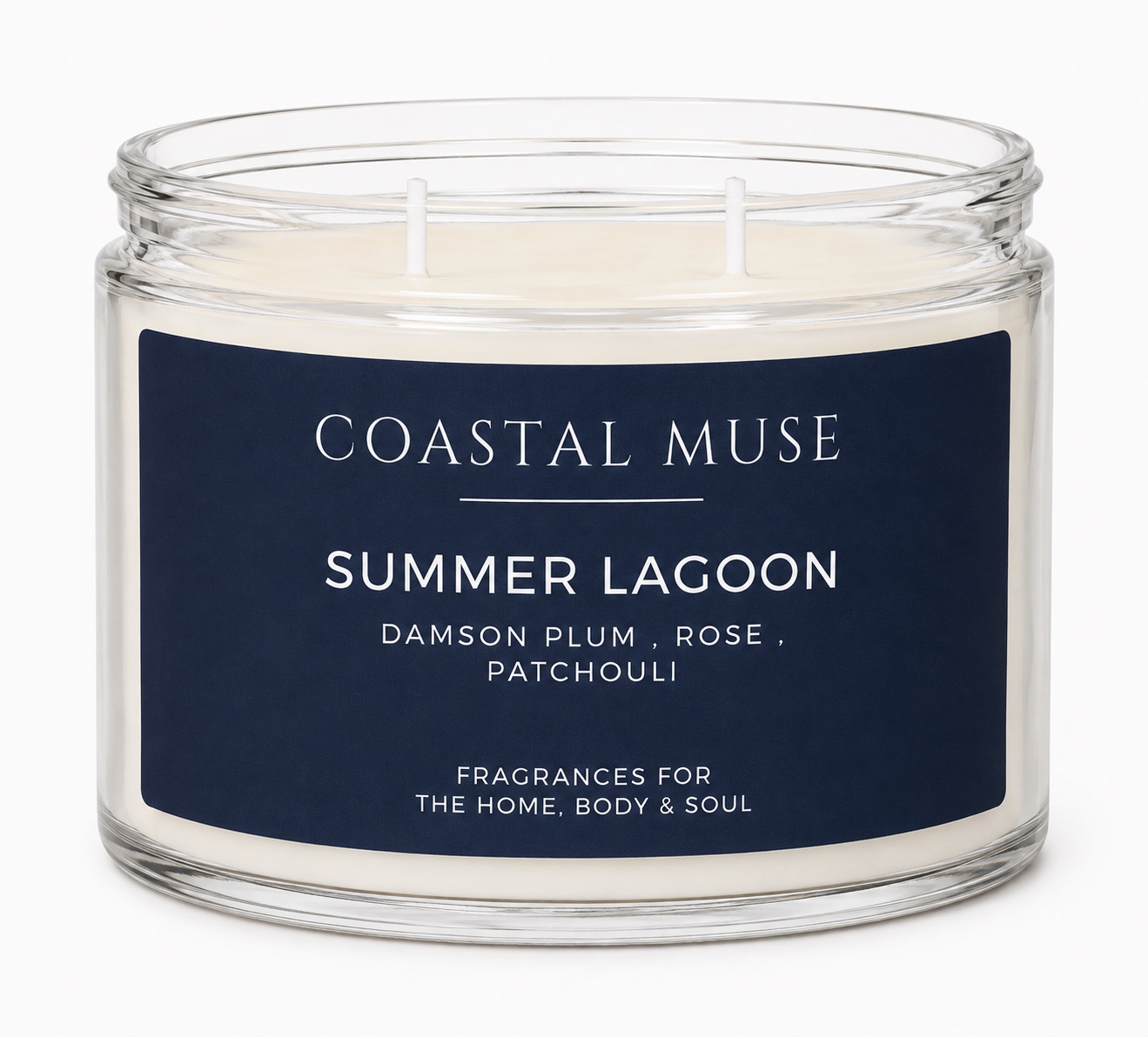 Coastal Muse 50cl Double Wick candle in Summer Lagoon fragrance