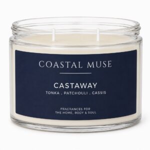 Coastal Muse 50cl Double Wick candle in Castaway Scent